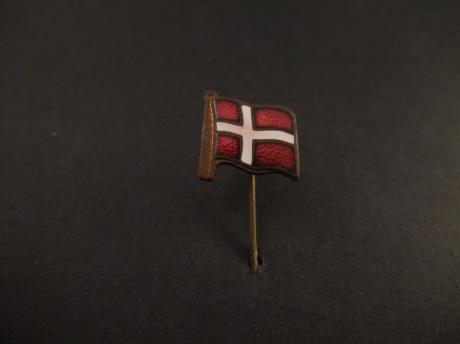 Vlag van Denemarken rood met een wit Scandinavisch Kruis